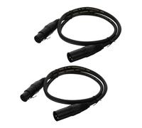 Ipetboom 2 pezzi Cavo Microfono Xlr Maschio Femmina Nero Cavo Bilanciato Alta Fedeltà con Raffinato Connessione Sicura per Mixer Dmx e Altoparlanti