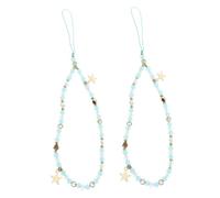 Ipetboom 2 Pezzi Ciondolo a Cinque Stelle Charms Per Borse Cordino Da Polso Del Telefono Custodia Per Telefono Braccialetto Da Polso Per Cellulare Telefono Cordino Da Polso Sky-blue Ccb