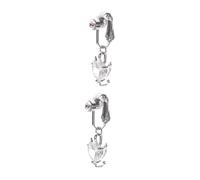 Ipetboom 2 Pezzi Ciondolo zircone d'amore falso anello di pancia per le donne Panello del pulsante penzolamento anelli di pancia per le donne finto piercing alla pancia rame zircone bianca