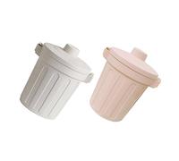 Ipetboom 2 pezzi Contenitore per Rifiuti da Scrivania Penne e Spazzatura Portatile e Ufficio Design e Capacità Colori e Grigio