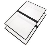 Ipetboom 2 pezzi Copertine Trasparenti per Menù in PVC Protettore Antigraffio per Ristorante e Bar Custodia Menu Looseleaf Pagine Facciate Organizer Professionale Facile da Leggere