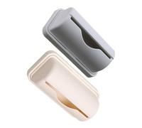 Ipetboom 2 pezzi Dispenser Sacchetti Spazzatura da Cucina Organizer da Parete senza Foratura Porta Sacchetti Salva Spazio con Meccanismo Estraibile per Borse Plastiche