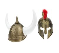 Ipetboom 2 pezzi Elmetto Viking Costume e Medievale Leggero per e Cosplay in Plastica Resistente