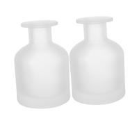 Ipetboom 2 Pezzi Flaconi Diffusori di Fragranze in Vetro Ricaricabili 150 Ml, Bottiglie Vuote Cilindriche per Aromaterapia Bocca Piccola, Diffusore a Bastoncini Decorativo per Casa e