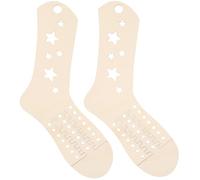 Ipetboom 2 Pezzi Forma Calza in Legno per Lavoro a Maglia e Uncinetto Fai | Superficie Liscia e Bordi Levigati, per Dare Forma Corretta alle Calze, Colore Beige Naturale