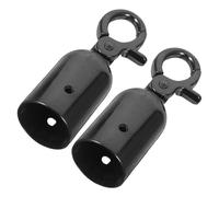 Ipetboom 2 Pezzi Ganci Bloccacorda per Barriere Accessori Staffa in Lega di Zinco per Controllo Code e Posti Ganci Fissaggio Pesanti per Corda con Finitura Nero Lucido per Eventi e Stazioni