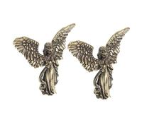 Ipetboom 2 Pezzi Love Angel Decoration Brass Miniature Cupid Figurines With Guardian Wings Romantic Cherub Sculptures For Wedding Home Office And Valentines Day Decor
