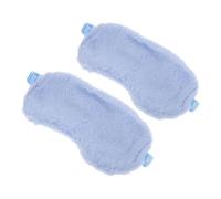 Ipetboom 2 pezzi Maschera per Dormire in Pile con Copertura Occhi Cartoon per Uomo e Donna Protezione Luce per Sonno Pisolino e Viaggio Design Caldo e Accogliente Blu