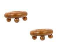 Ipetboom 2 Pezzi massaggiatore gua sha guasha circolazione sanguigna gua-sha spa sollevamento strumenti di massaggio medico cordata raschietto per la salute tavola raschiante di legno Brown