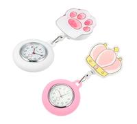 Ipetboom 2 Pezzi Metro Per Montaggio Luminoso in Silicone Attenzione Agli Infermieri Orologi Luminosi Orologi Infermieri Orologio a Clip Orologio Da Infermiera Con Clip Bianca Quarzo