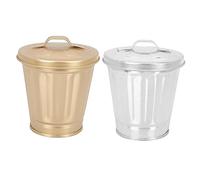 Ipetboom 2 pezzi Mini Pattumiera Decorativa da Contenitori per Scrivania e Casa Design Robusto e Versatile per Ufficio Cucina e Colori Casuali Colore Casuale Colore Casuale