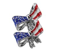 Ipetboom 2 Pezzi Orecchini con per Design Patriottico Usa Scintillanti per Del e Celebrazioni Indipendenza