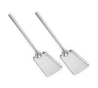 Ipetboom 2 pezzi Paletta Rinforzata per Cenere e Barbecue Strumento Robusto per Carbone e Legno Utensile Versatile per Pulizia Stufa Giardino e Spiaggia