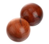 Ipetboom 2 pezzi Palline in Legno per Esercizi Mani e Stretching Muscolare Sfera Manuale Portatile per Agopuntura e Relax Palmo Strumento Benessere Facile Trasportare