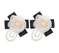 Ipetboom 2 Pezzi Pin di corsage di perle Accessori perni fiore spille da bavero elegante spilla e spille da donna spille di stoffa per le donne spille per spille per la moda femminile Seta