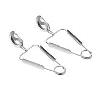 Ipetboom 2 pezzi Pinze per Lumache Acciaio Inox Mollette Alimenti con Molla Design Compatto per Cucina e Ristoranti Facili da Usare per Servire Lumache senza Sporcare le Mani