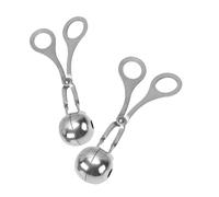 Ipetboom 2 Pezzi Pinze per Polpette Acciaio Inox Antiaderenti con Manici Ergonomici Utensile Cucina Versatile per Formare Polpette Palline di Riso Pesce e Verdure per