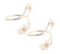 Ipetboom 2 Pezzi Polsino Aperto con in Braccialetti Artistici Regolabili Fascia Larga per Accessori Eleganti per Matrimoni Feste e