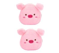 Ipetboom 2 Pezzi portacarte portamonete sottile mini cambia la borsa dei soldi borse per la conservazione delle carte borsa multiuso simpatico portamonete cambia Borsa Peluche rosa