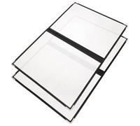 Ipetboom 2 pezzi Portamenu Trasparente in PVC Resistente Cartellina Mobili per Ristorante Copertina e per Menù Protezione Durevole e Facile da Leggere Design Arrotondato Spigoli per