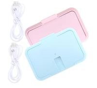 Ipetboom 2 pezzi Scaldasalviette USB per Portatile con Cavo Riscaldatore Salviette Umidificate Grande Capacità Compatibile Power Bank e Auto per Cambio Pannolino Confortevole