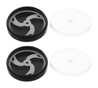 Ipetboom 2 Pezzi Scatola Portatile per Orologi da Polso in Plastica Nera 51 MM Cuscinetto Antiurto e Antipolvere, Organizer Compatto per Custodia da Viaggio e Contenitore per Accessori