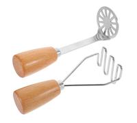 Ipetboom 2 pezzi Schiacciapatate Manuale in Acciaio con Manico in Legno Ergonomico per di e Verdure Facile da e Antiruggine per Accessori Cucina