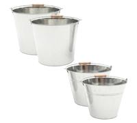 Ipetboom 2 pezzi Secchio in Ferro per Carbonella e Cenere da con Grande Capacità per Barbecue e Secchi Multifunzionali per Trasferimento e Stoccaggio Facili da Pulire e Leggeri