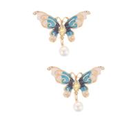 Ipetboom 2 Pezzi spilla a farfalla spilla per le donne maglione da donna risvolto animale Accessori per Spilla colorata da donna spilla per il compleanno delle donne Lega di zinco