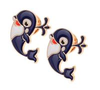 Ipetboom 2 Pezzi Spilla Animale Divertente Per Piccolo Cartone Animato Spillo Forma Animali Oceano Simpatici Accessori Estetici Carino Ornamento Vestire Spille Lega Di Zinco