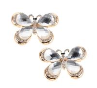 Ipetboom 2 Pezzi Spille Farfalla Cristallo con Pietre Brillanti Spille Decorativa Elegante per Abiti Sciarpe Cappotti e Giacche Donna Accessorio Moda Versatile per Tutte le Stagioni