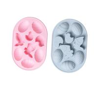 Ipetboom 2 pezzi Stampi Silicone per Torte Forma di Coniglio Stampo Uova Pasqua Cioccolato per Forno Antiadherente e Facile da Pulire per Decorazioni Dolci e Festivi Colore Colore Casuale