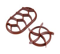 Ipetboom 2 pezzi Stampo per Pane in Plastica Rotondo e Non Stick per Goffratura e Pressatura per Forno Casa e Accessorio Eco Friendly per Dolci e Gelatina