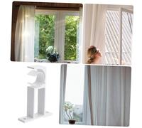 Ipetboom 2 Pezzi Supporti per Bastone Tende Roma in Alluminio Spesso Staffe Laterali per Montaggio Singolo Fissaggio Solido e Facile per Bastoni Tende Metri Design e Resistente