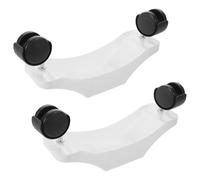 Ipetboom 2 Pezzi Supporto con Ruote per Riscaldatore Elettrico Portatile Kit di Ricambio con Staffe Bianche e Ruote Girevoli Antiscivolo Accessorio Mobile per Stufetta e Pompa Calore