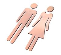 Ipetboom 2 pezzi Targhetta Porta Wc in Inossidabile Satinato Bagno e Donna Adesivi per Bagni Pubblici e Privati Resistente e Facile da Installare