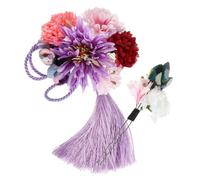 Ipetboom 2 Pz Copricapo a pettine accessori per per invitati al matrimonio fermaglio per da sposa silk’n elegant nappe decorative fermaglio per in stile giapponese