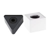 Ipetboom 2 Pz Portabicchieri Per Asta Microfonica Postazione Iniezione Abs Portatile Microfono Del Giornalista Cubo Quadrato Microfono Desktop Cubo Bandiera Microfono Palmare Bambino Logo
