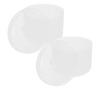 Ipetboom 2 Pz Scatola di pulizia della testa di macinazione Vassoio per ammollo per strumenti per manicure tazza per strumenti per manicure Scatola pulisci attrezzi unghie pp bianca