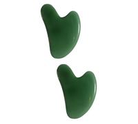Ipetboom 2 Pz Tavola Raschiante Strumento Per Lisciare Il Viso Asse Gua Sha Elettrico Faccia Dello Strumento Guasha Attrezzo Avventurina Verde Punto Bordo Guasha Green Avventurina