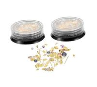 Ipetboom 2 Scatole Ornamenti Per Le Foglie Di Unghie Glitter I Luccichio Paillettes Decalli Per Manicure Foglia Incomprensibili Per Per Oro Gemme Per 3D Decalcomanie