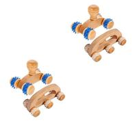 Ipetboom 2 Set Di Schiuma Massaggiatori Mano Per Il Rilassamento Delle Gambe Massaggiante Appuntito Muscolo Massaggio Piede Rotolante Palmare Di Legno 2 Pezzi * 2