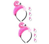Ipetboom 2 Set Fascia Fenicottero Fasce Per La Testa Banda Per Gruppo Musicale Fascia Fenicotta Per Feste Tropicali Banca Da Ragazza Rosy 4 Pezzi*2