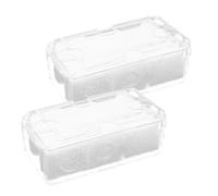 Ipetboom 2 Set Scatola per Orologio Singolo Trasparente Uomo Coperchio | Plastica Spessa e Schiuma Interna, Struttura Robusta, Conserva e Protegge, Bianco per Polso