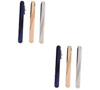 Ipetboom 2 Set Set Di Fermacravatta Nozze Classico Fermaglio Per Cravatta Regolare Accessori Per Cravatte Da Uomo Testimoni Dello Sposo Clip Barra Del Colletto Rame 3 Pezzi*2