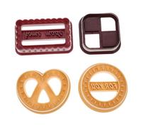 Ipetboom 2 set Stampi Biscotti Plastica Antiaderente Forme Fondente per Dolci Natalizi Facile Pulizia per Cucina Domestica e Professionale