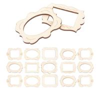 Ipetboom 20 Ciondoli Cornice per Foto in Legno Non Rifinito Pendenti Ritagliati per Artigianato Fai da Te Decorazioni da Appendere Compatte per Progetti Creativi e Decorazioni per la