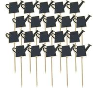 Ipetboom 20 Mini Cartelli Lavagna Bastoncino in Legno Etichette per Alimenti e Piante Lavagnette Segnaposto Multifunzionali per Giardino Matrimoni e Decorazioni Domestiche