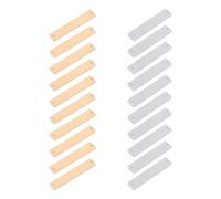 Ipetboom 20 Pezzi Pendenti Rettangolari in Acciaio Lucidato Targhette Vuote Due Fori per Stampaggio Orizzontale Accessori per Creazione di Gioielli Fai da Te Braccialetti e Collane