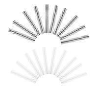 Ipetboom 20 Pezzi Pettini per Rilegatura Anelli in Plastica Nera e Bianca Spine di Ricambio per Raccoglitori ad Anelli per Documenti e Quaderni di Studio